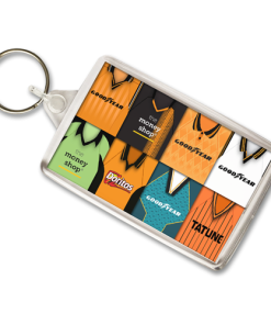 Wolves Retro Shirt Montage Keyring