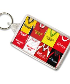 Wrexham Retro Shirt Montage Keyring