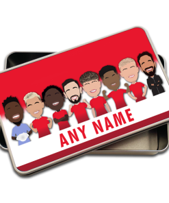 Man Utd 2024-25 Personalised Pencil Tin Case Vector Heroes