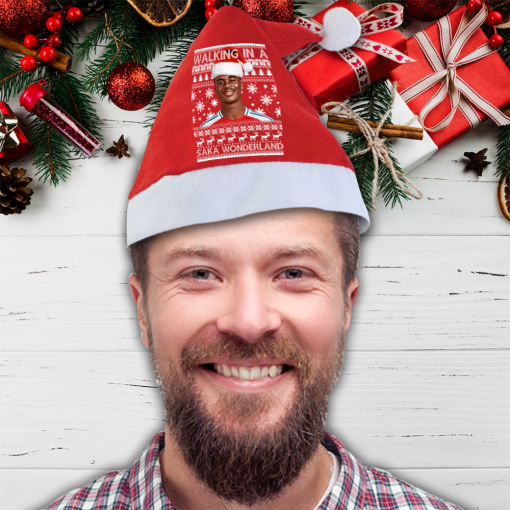Walking in A Saka Wonderland Bukayo Saka Arsenal Christmas Santa Hat