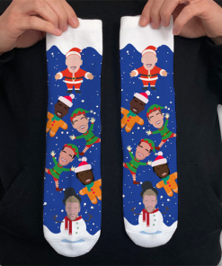 Leicester City 2024-25 Christmas Socks Vector Heroes