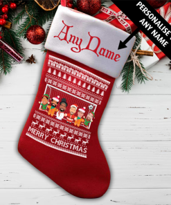 Wolves Personalised Deluxe Christmas Stocking Vector Heroes 2024-25