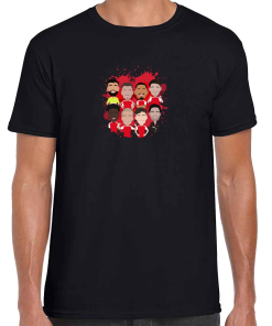Arsenal Vector Heroes Black T-Shirt 2024-25