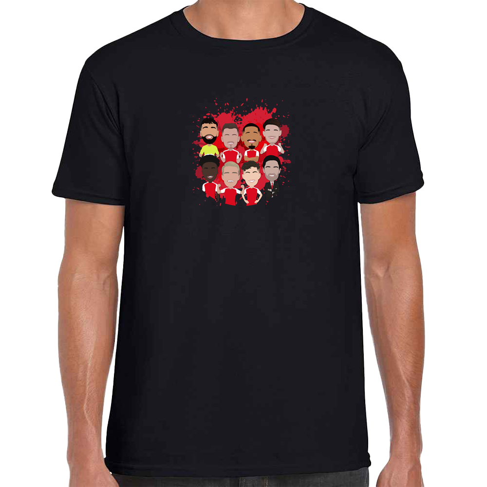 Arsenal Vector Heroes Black T-Shirt 2024-25