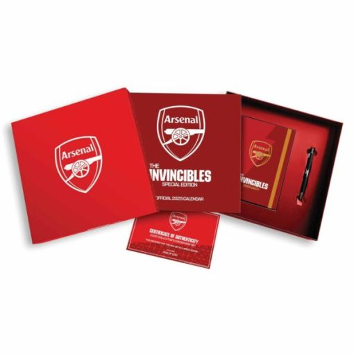 Arsenal FC Official 2025 Calendar, Diary, Pen & Musical Gift Box Set