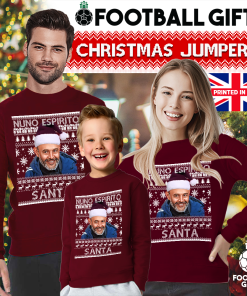 Alternative view of Nuno Espirito Santa Christmas Jumper Burgundy West Ham Nuno Espirito Santo