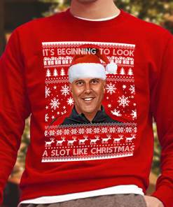 Its Beginning To Look A Slot Like Christmas Arne Slot Liverpool Christmas Jumper Red