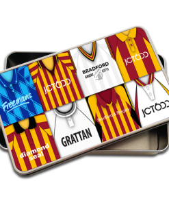 Bradford City Retro Kit Montage Pencil Tin Case