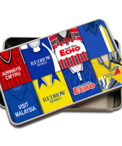 Cardiff City Retro Kit Montage Pencil Tin Case