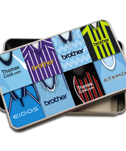 Man City Retro Kit Montage Pencil Tin Case