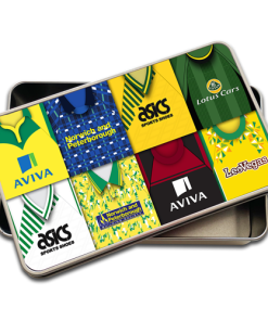 Norwich City Retro Kit Montage Pencil Tin Case