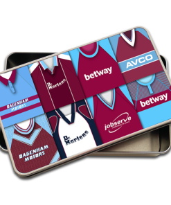 West Ham Retro Kit Montage Pencil Tin Case