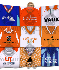 Blackpool Classic Kits Montage Retro Shirt Fleece Blanket / Throw