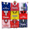 Charlton Classic Kits Montage Retro Shirt Fleece Blanket / Throw