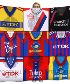Crystal Palace Classic Kits Montage Retro Shirt Fleece Blanket / Throw