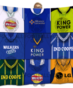 Leicester Classic Kits Montage Retro Shirt Fleece Blanket / Throw