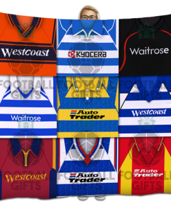 Reading Classic Kits Montage Retro Shirt Fleece Blanket / Throw