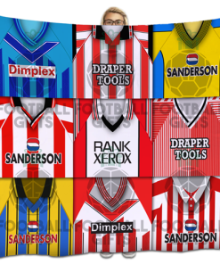 Southampton Classic Kits Montage Retro Shirt Fleece Blanket / Throw
