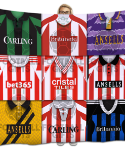 Stoke Classic Kits Montage Retro Shirt Fleece Blanket / Throw