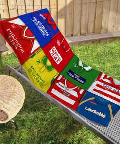 Doncaster Rovers Classic Kits Montage Retro Shirt Beach Towel