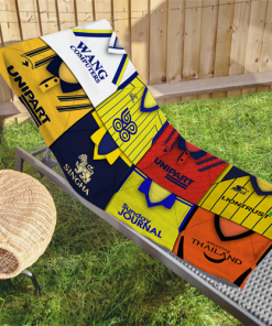 Oxford Utd Classic Kits Montage Retro Shirt Beach Towel