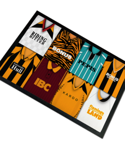Hull City Retro Kits Montage Door Floor Mat