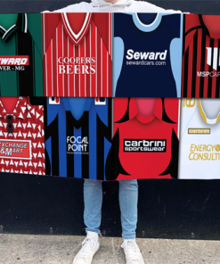 Bournemouth Retro Kit Montage Football Flag High Quality Classic Kits