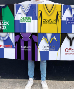 Bristol Rovers Retro Kit Montage Football Flag High Quality Classic Kits