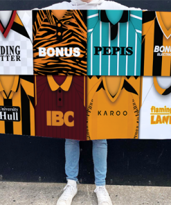 Hull City Retro Kit Montage Football Flag High Quality Classic Kits