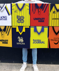 Oxford Utd Retro Kit Montage Football Flag High Quality Classic Kits