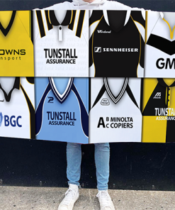 Port Vale Retro Kit Montage Football Flag High Quality Classic Kits