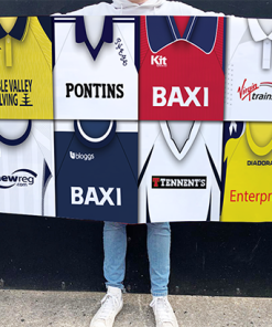 Preston Retro Kit Montage Football Flag High Quality Classic Kits