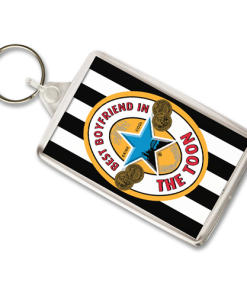 Best Boyfriend In The Toon Keyring Retro Shirt Newcastle Utd