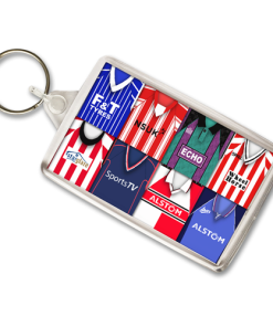 Lincoln City Retro Shirt Montage Keyring