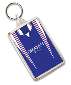 Greatest Dad Rangers Keyring Retro Home Shirt 1996 Fathers Day
