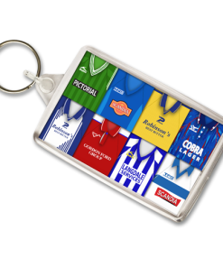 Stockport County Retro Shirt Montage Keyring