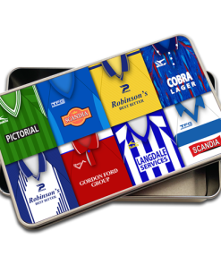 Stockport County Retro Kit Montage Pencil Tin Case
