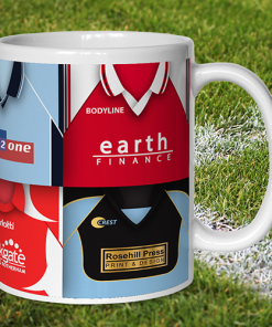 Alternative view of Rotherham Retro Shirt Montage Mug