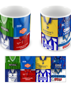 Stockport County Retro Shirt Montage Mug