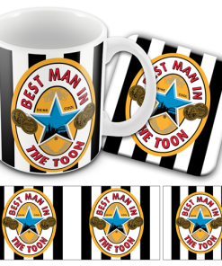 Best Man In The Toon Newcastle Utd Retro Valentines Day Mug & Coaster Set
