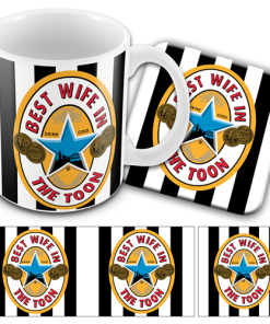 Best Wife In The Toon Newcastle Utd Retro Valentines Day Mug & Coaster Set