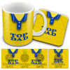 Top Dad Leeds Mug & Coaster Set Retro Shirt Away 1989 Fathers Day