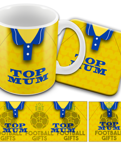 Top Mum Leeds Mug & Coaster Set Retro Shirt Away 1989 Mothers Day