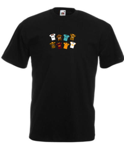 Hull City Retro Kits Black T-Shirt Classic Kits