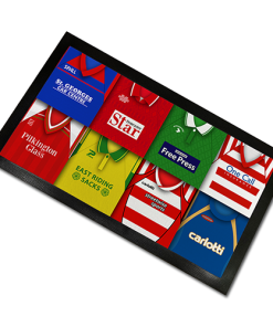 Doncaster Rovers Classic Shirts Retro Home & Away Shirts Kit Montage Bar Runner