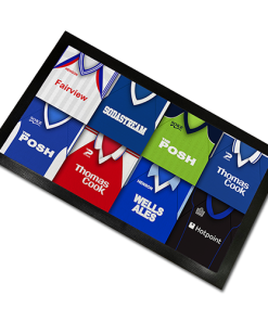 Peterborough Classic Shirts Retro Home & Away Shirts Kit Montage Bar Runner