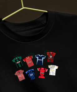 Bournemouth Retro Kits Black T-Shirt Classic Kits - Image 3