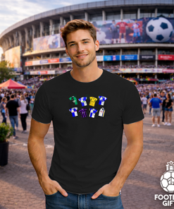 Alternative view of Bristol Rovers Retro Kits Black T-Shirt Classic Kits