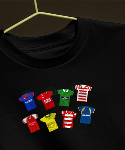 Doncaster Rovers Retro Kits Black T-Shirt Classic Kits - Image 3