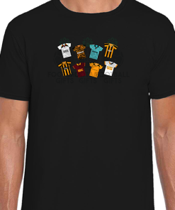 Hull City Retro Kits Black T-Shirt Classic Kits
